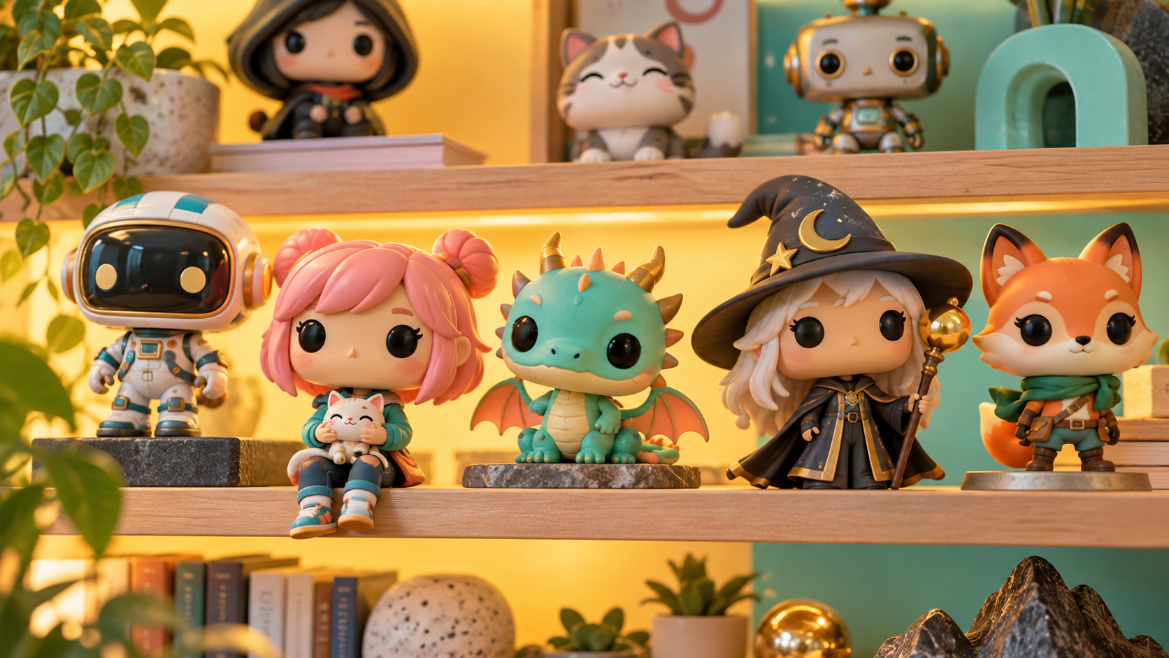 Coleção de figuras de vinil